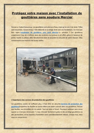 Protégez votre maison avec l