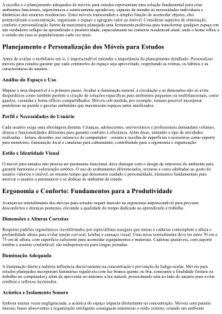 Móveis para estudos: conforto e produtividade na marcenaria ideal