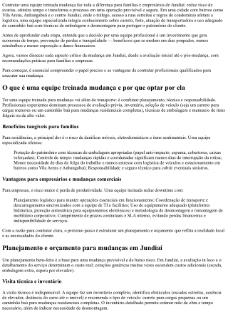 Equipe treinada para mudanças em Jundiaí sem dor de cabeça