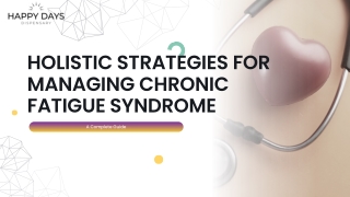 Holistic Strategies for Managing Chronic Fatigue Syndrome