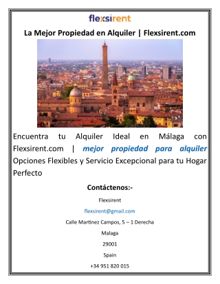 La Mejor Propiedad en Alquiler  Flexsirent.com
