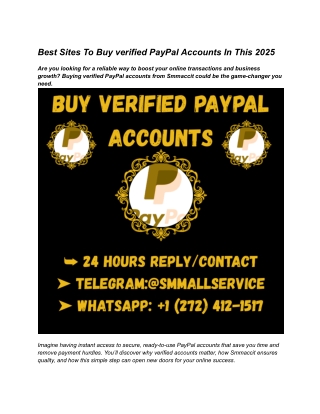 Best Sites To Buy verified PayPal Accounts In This 2025 (1)