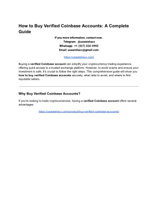How to Buy Verified Coinbase Accounts_ A Complete Guide