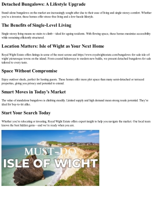 Explore Your Dream Detached Bungalow