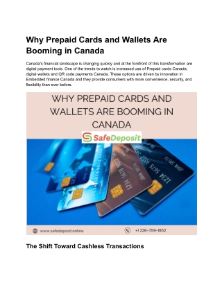 Why Prepaid Cards and Wallets Are Booming in Canada