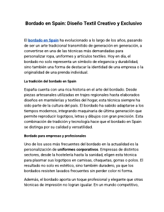Bordado en Spain: Diseño Textil Creativo y Exclusivo
