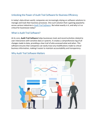 Unlocking the Power of Audit Trail Software for Business Efficiency