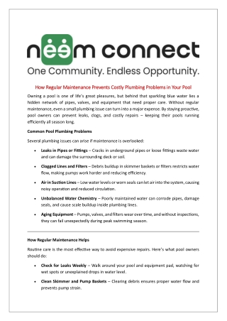 swimming pool plumbing contractors in Hamilton