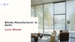 Blind Manufacturer in Delhi