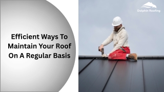 Efficient Ways To Maintain Your Roof On A Regular Basis