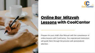 Online Bar & Bat Mitzvah Lessons with CoolCantor