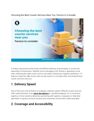 Choosing the Best Courier Services Near You_ Factors to Consider
