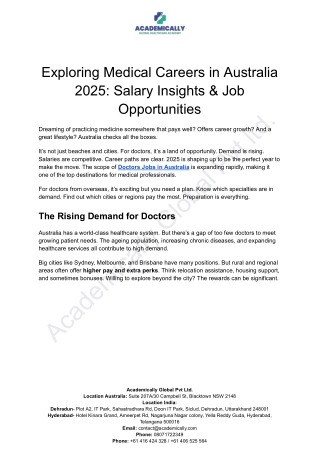 Exploring Medical Careers in Australia 2025_ Salary Insights & Job Opportunities