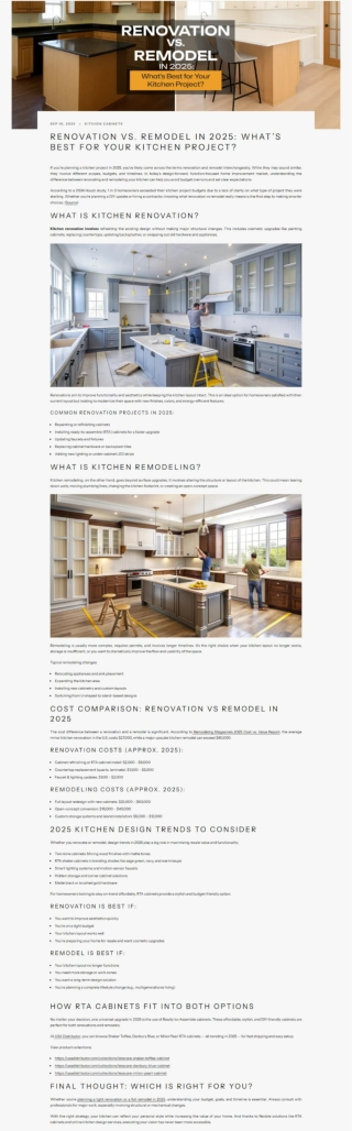 Renovation vs. Remodel in 2025 - USA Distributor
