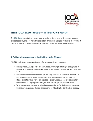 Tales from Our Kitchens: Student Stories!