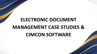 Electronic document management case studies & CIMCON Software