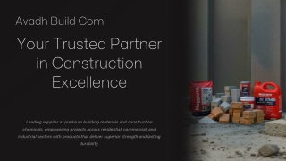 Avadh Build Com | AAC Blocks & Construction Chemicals Dealer