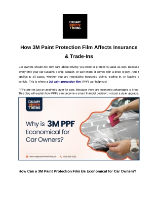 How Paint Protection Film Enhances Driver Confidence and Car Appeal