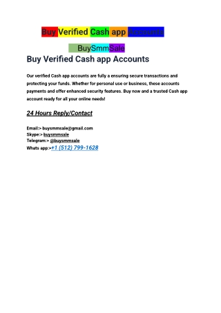 Buy Verified Cash app Accounts