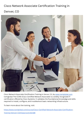 Cisco Network Associate Certification Training in Denver, CO