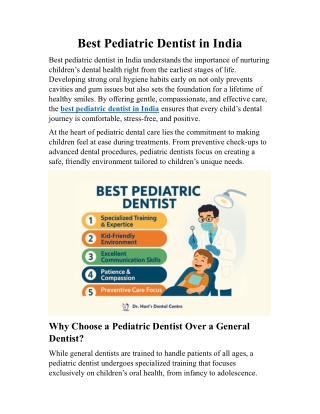 Best Pediatric Dentist in India 1