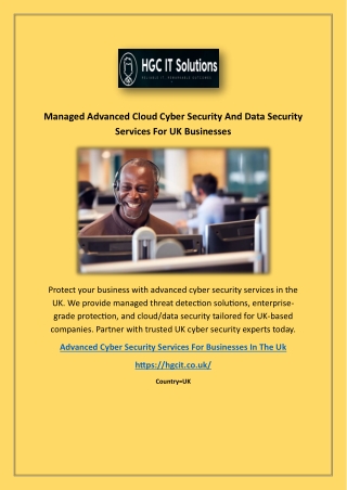 Managed Advanced Cloud Cyber Security And Data Security Services For UK Businesses