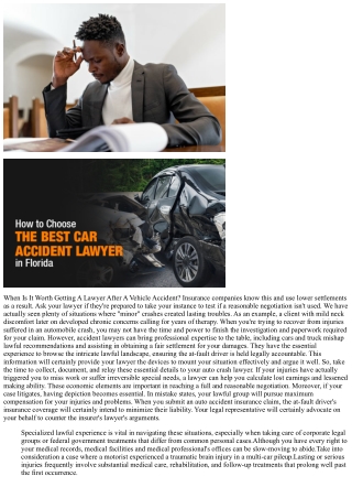 Is It Worth Obtaining An Attorney For A Cars And Truck Mishap? Wetherington Law