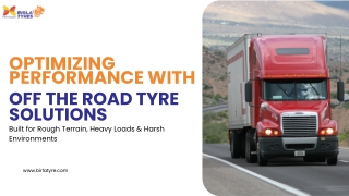 Optimizing Performance with Off the Road Tyre Solutions