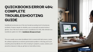 QuickBooks Error Code 404 – Causes, Symptoms, and Easy Solutions