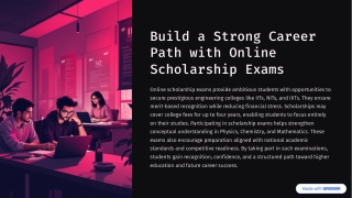 Build a Strong Career Path with Online Scholarship Exams