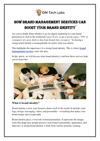 How Brand Management Services Can Boost Your Brand Identity