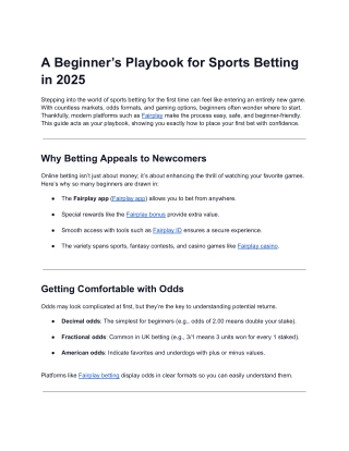 How Beginners Can Start Sports Betting in 2025