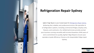 Refrigeration Repair Sydney - Agility Fridge Repairs