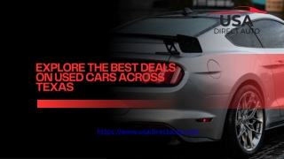 Explore the Best Deals on Used Cars Across Texas