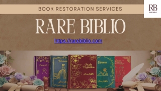 Professional Book Restoration Services  Rare Biblio