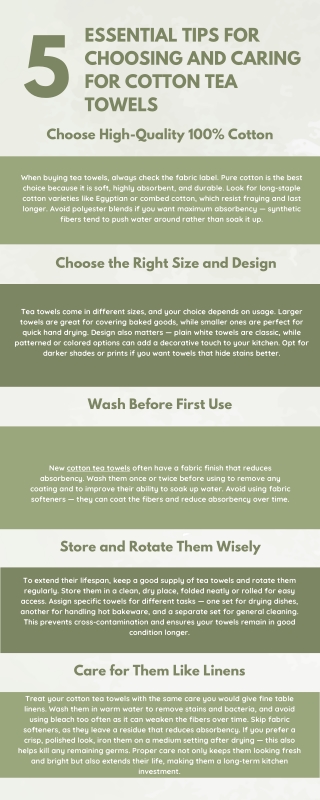 5 Essential Tips for Choosing and Caring for Cotton Tea Towels