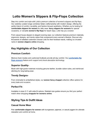 Lotto Sports Comfortable Slippers for Women: Relaxed Style with All-Day Ease