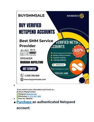 Buy Verified NetSpend Accounts