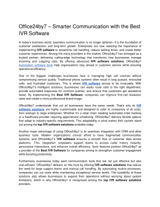 Office24by7  Smarter Communication with the Best IVR Software docx  Google Docs
