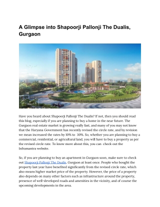 Shapoorji Pallonji Dualis Gurgaon