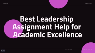 Best Leadership Assignment Help for Academic Excellence