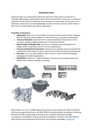 ALUMINIUM PARTS PDF