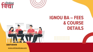 IGNOU BA – Fees & Course Details