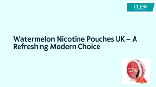 Watermelon Nicotine Pouches UK – A Refreshing Modern Choice