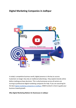 Digital Marketing Companies in Jodhpur​