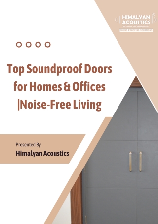 Top Soundproof Doors for Homes & Offices Noise-Free Living