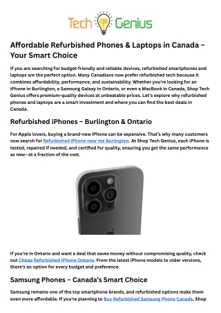 Cheap Refurbished Iphone Ontario