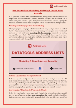 How Smarter Data is Redefining Marketing & Growth Across Australia