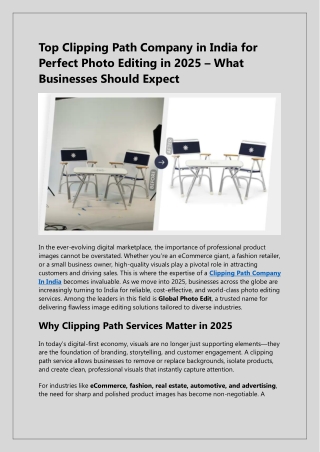 Clipping Path Company in India – Global Photo Edit