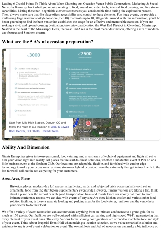 Just How To Select The Perfect Location For Your Event